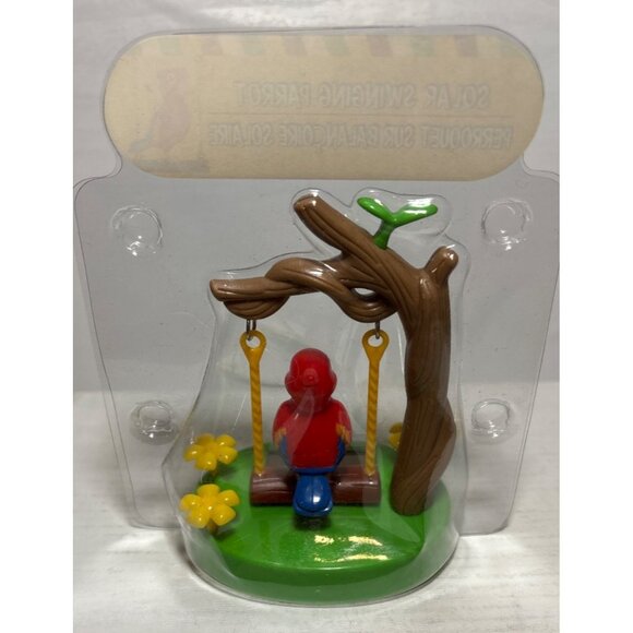 Solar Dancing Tree Swinging Red Parrot Bobblehead Sun Catcher New - Picture 2 of 3